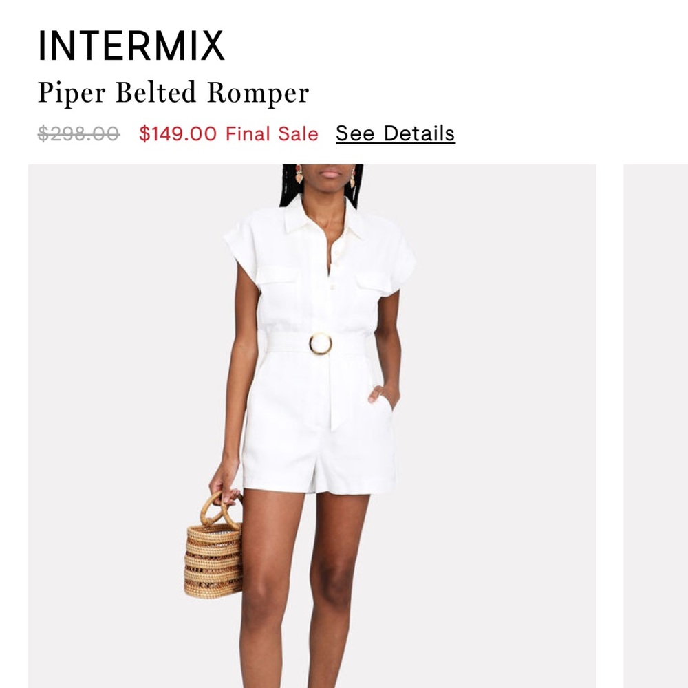 Gorgeous Intermix Piper Belted Romper 4